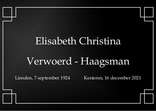 Elisabeth Christina Verwoerd - Haagsman