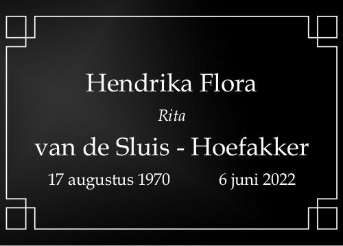 Hendrika Flora van de Sluis-Hoefakker