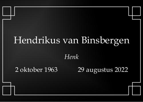 Hendrikus van Binsbergen